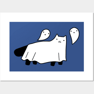 Blanket Ghost Black Cat Posters and Art